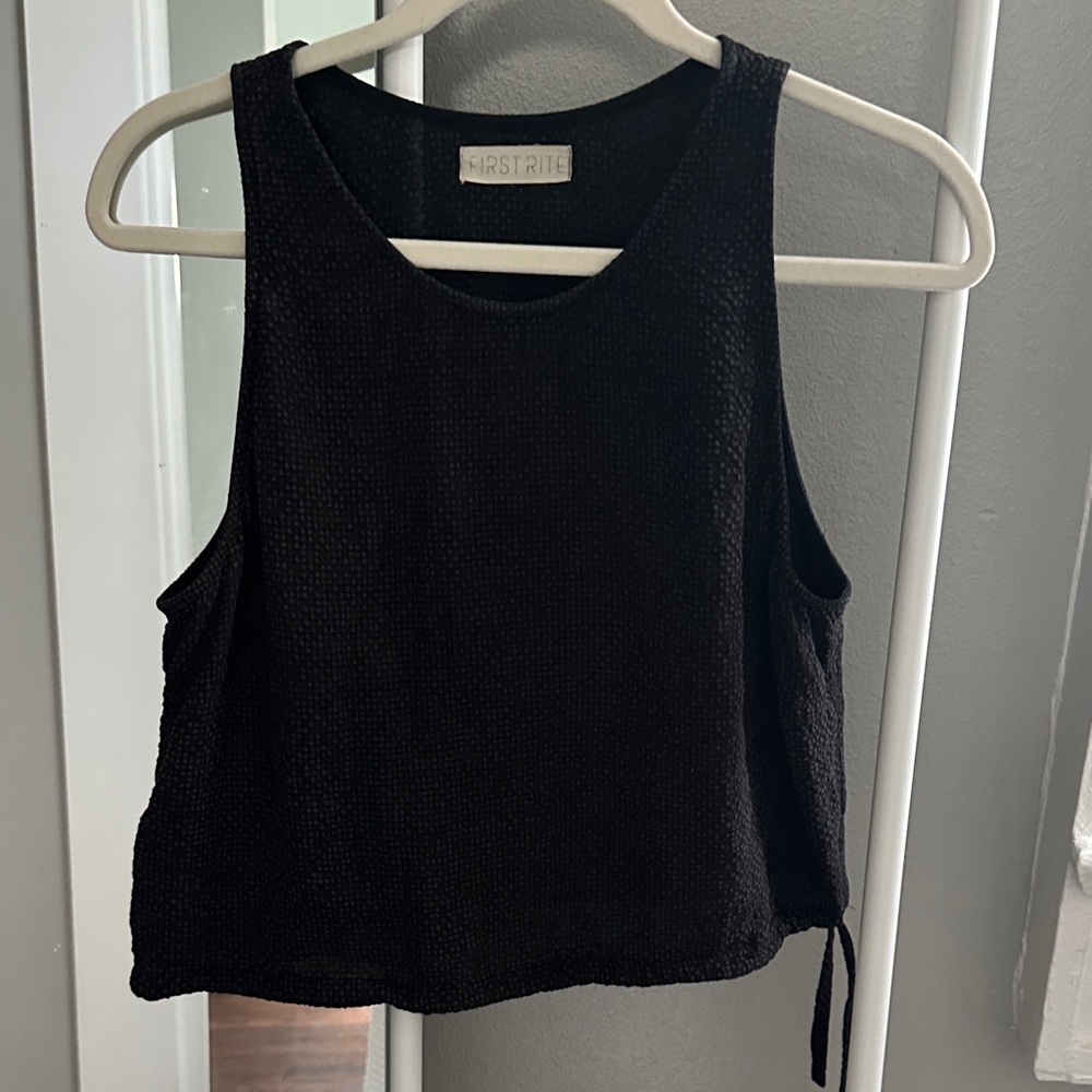 First Rite Black Sleeveless Top